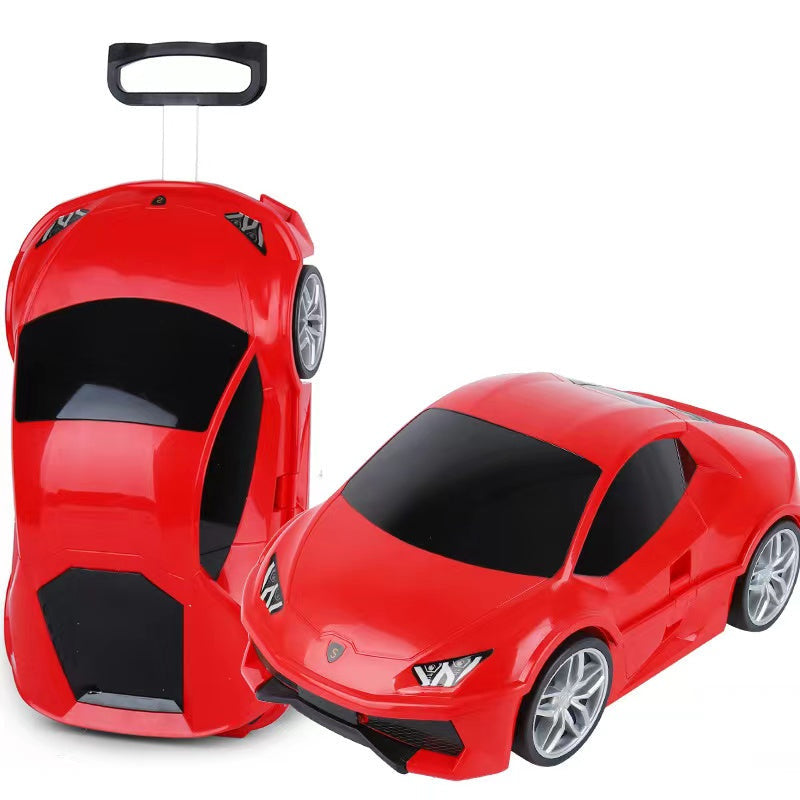 Kids Car Travel Bag with Wheels | Lambo Replica Rolling Suitcases| Kids Suitcase