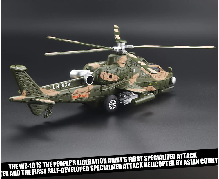 CAIC Z-10 Simulation Alloy Helicopter Aircraft Model Children Diecast Toys For Children 10 Years Old Children Toys Free Shipping