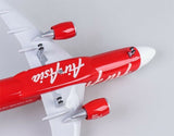 Air Asia A320 Airplane Model 1:80 Scale with LED Light and landing Gear Collection model