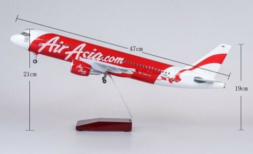 Air Asia A320 Airplane Model 1:80 Scale with landing Gear Collection model No Light